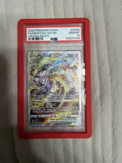Pokemon PSA 10 Mewtwo VSTAR GG44/GG70 Crown Zenith GG Full Art Holo 2023 - Image 1