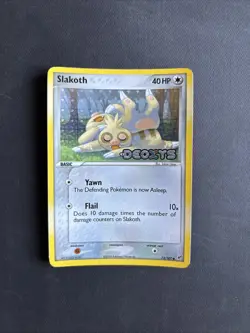 Pokemon TCG Slakoth EX Deoxys 73/107 Reverse Holo Common 2005 Nintendo - MP/LP - Image 1