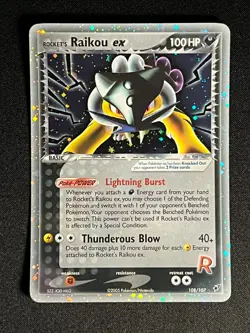 2005 Pokemon EX Deoxys- Rocket's Raikou ex 108/107-Secret Rare Holo - Image 2
