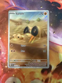 Pokemon Sandile Scarlet & Violet Base Set Illustration Rare 216/198 NM - Image 1