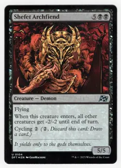 MTG Aetherdrift *FOIL* U Shefet Archfiend #0104 - Image 1