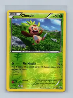 Chespin 12/146 Common XY Pokemon Reverse Holo Lightly Played - Image 1