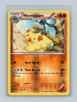 Wormadam 44/124 Uncommon Fates Collide Pokemon Reverse Holo Lightly Played - Image 1