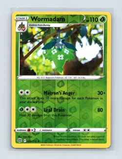 Wormadam 010/172 Rare Brilliant Stars Pokemon Reverse Holo Lightly Played - Image 1