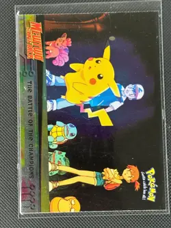 The Battle Of The Champions #25 Topps The First Movie Pokemon Holo Foil - Image 1
