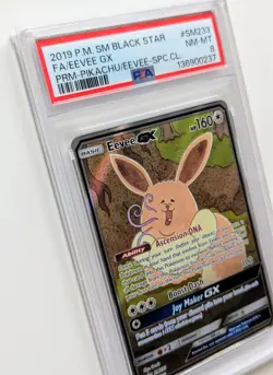 2019 POKEMON SM BLACK STAR PROMO #SM233 FULL ART/EEVEE GX PSA 8 - Image 5