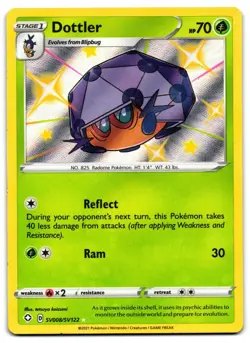 Dottler SV008/SV122 - 🌊 Shining Fates Shiny Vault Pokemon TCG 🖤 - LP - Image 1