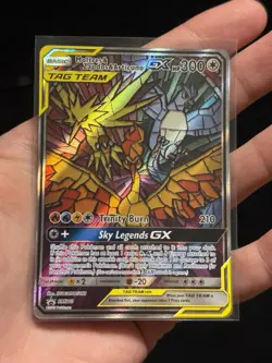 Pokemon TCG Moltres Zapdos Articuno GX SM210 Hidden Fate Promo NM Full Art RARE - Image 3