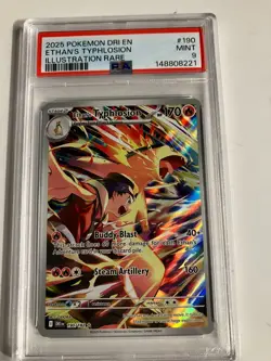 GOLD STAR Ultra Rare Pokemon PSA MINT CONDITION Holo Full Art Ethan's Typhlosion - Image 2