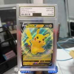 2022 POKEMON SWSH BLACK STAR PROMO #198 PIKACHU V CGS 10 GEM MINT - Image 1
