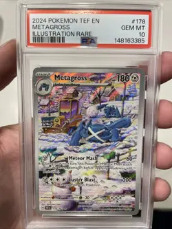 2024 POKEMON TEF EN-TEMPORAL FORCES ILLUSTRATION RARE #178 METAGROSS PSA 10 - Image 1