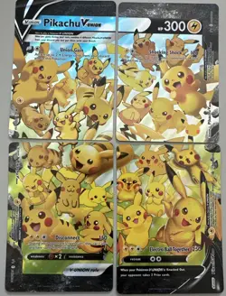 Pokemon TCG Pikachu V-Union Oversized Promos SWSH140 Holo Promo - Set of 4 - Image 1