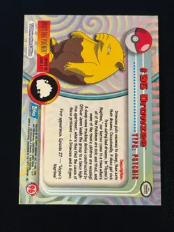 Drowzee 96 Topps Series 2 Topps Pokemon Holo Foil - Image 2