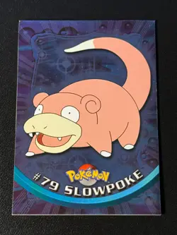Slowpoke 79 Series 2 Pokemon Topps Silver Holo Foil - Image 1