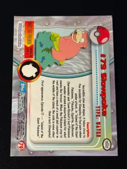 Slowpoke 79 Series 2 Pokemon Topps Silver Holo Foil - Image 2