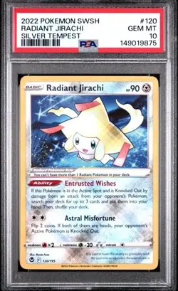 Radiant Jirachi #120 PSA 10 • 2022 Pokemon Sword & Shield Silver Tempest - Image 1