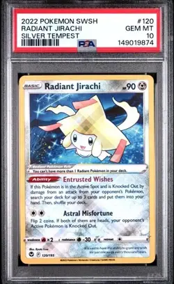 Radiant Jirachi #120 PSA 10 • 2022 Pokemon Sword & Shield Silver Tempest - Image 3