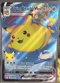 Pokemon Celebrations 25th Anniversary Flying Pikachu Vmax 007/025 NM/M - Image 1