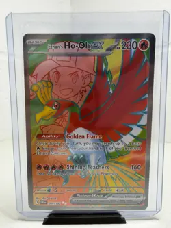 Pokemon Destined Rivals Ethans Ho-Oh ex 209/182 Ultra Rare Full Art 2025 - Image 1