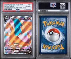 2020 POKEMON CHARIZARD V CHMPN.PATH ETB SWSH BLACK STAR PROMO #050 PSA 10 - Image 3