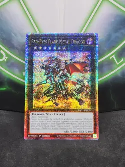Yugioh Red-Eyes Flare Metal Dragon RA01-EN038 Quarter Century Secret 1st Ed NM - Image 1