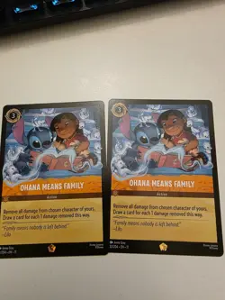 2x Ohana Means Family 32/204 NON FOIL Winterspell Disney Lorcana - Image 1