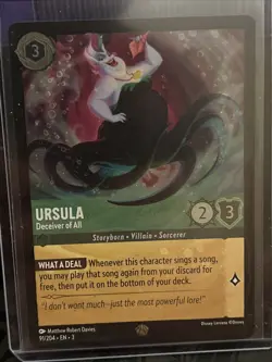 DISNEY LORCANA - URSULA DECEIVER OF ALL - INTO THE INKLANDS - 91/204 COLD FOIL - Image 1