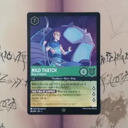 Disney Lorcana, Milo Thatch King of Atlantis 80/204 Into the Inklands Cold Foil - Image 1