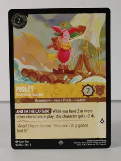 Piglet - Super Rare/ Foil - Into the Inklands #16 - LORCANA -U Pick - Image 3