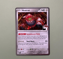 Play! Pokemon Prize Pack 6 Twilight Masquerade Cosmo Holo 123/167 Heatran - Image 1