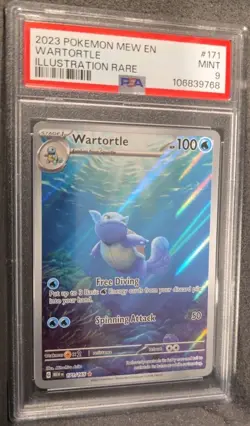 POKEMON WARTORTLE ILLUSTRATION RARE 171 151 MEW EN #171 GRADED PSA 9 MINT - Image 2