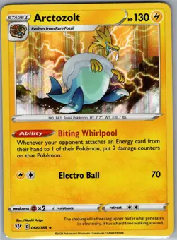 Arctozolt 066/189 Holo SWSH03: Darkness Ablaze - Pokemon Card - NM - Image 1