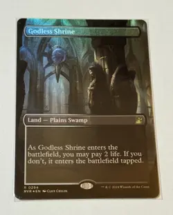 FOIL Godless Shrine (Ravnica Remastered) - Borderless - NM Pack Fresh MTG - Image 1