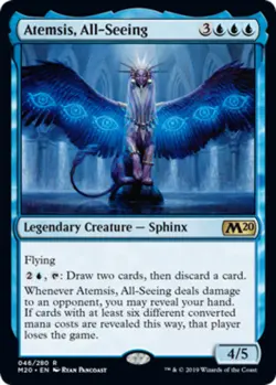 4x NM-Mint, English Foil Atemsis, All-Seeing - Foil Core Set 2020 magicmtg - Image 1