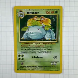 1999 Venusaur Holo Rare Pokemon Card TCG Base Set 15/102 Pokemon Rare Excellent - Image 1
