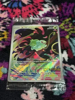 Pokemon Mega Evolution Bulbasaur Stamped Holo Promo Sealed 2025 TCG English - Image 2