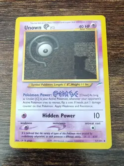 Pokemon Neo Destiny Unown C 57/105 Non Holo - Image 1