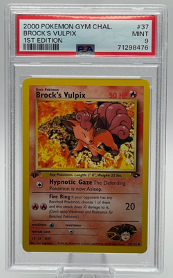 2000 POKEMON GYM CHALLENGE #37 BROCK'S VULPIX 1ST EDITION PSA 9 MINT - Image 1