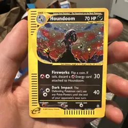 Houndoom H11/H32 Aquapolis Holo Rare Pokemon TCG Nintendo e-reader HP - Image 1