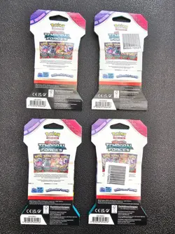 4x Pokemon TCG: Temporal Forces Sleeved Booster Pack Full Art Set - Image 2