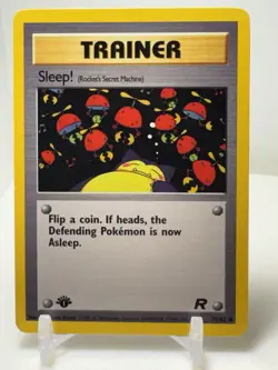 POKEMON SLEEP! 79/82 1ST EDITION TRAINER TEAM ROCKET MP SNORLAX - Image 1