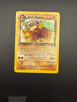 Pokemon Dark Dugtrio (23) 1st Edition Rare Team Rocket 23/82 LP - Image 1