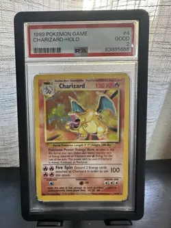 Pokemon TCG Charizard Holo 4/102 Base Set PSA 2 Good Condition - Image 1