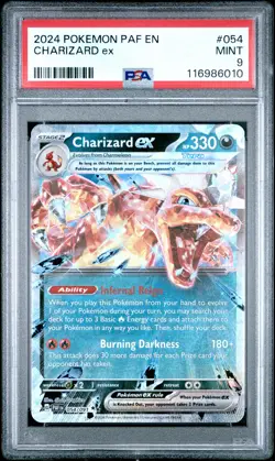 2024 POKEMON PAF EN-PALDEAN FATES #054 CHARIZARD EX PSA 9 - Image 1