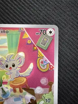 Pokemon Minccino Illustration Rare Holo SV05: Temporal Forces 182/162 English - Image 3