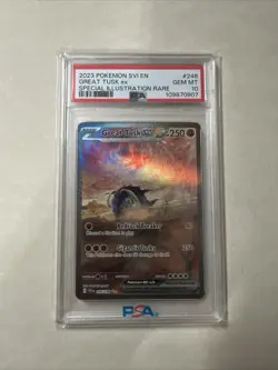 2023 Pokemon S&V Base Great Tusk EX Special Illustration Rare #246 PSA 10 - Image 1