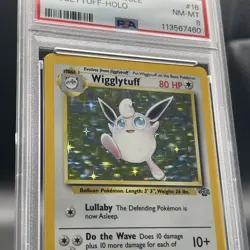 1999 Pokemon Wotc Jungle Wigglytuff Holo card #16/64 PSA 8 NM-MT vintage slab - Image 3