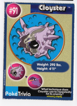 Cloyster #91 PokeTrivia Mewtwo Strikes Back Movie BK Pokemon Card - Image 1