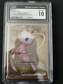 Pokemon Mew ex - (151 Metal Card) 205/165 Sv: Scarlet & Violet 151 - CGC 10 - Image 1