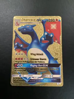 Pokemon Charizard GX Gold Foil Card - Image 1
